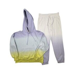 Aritzia TNA Boyfriend Hoodie Pullover Sweatshirt Tie Dye Size 1 Pants M Set